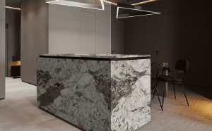 alaska white granite on countertop