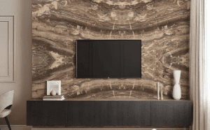 brown alligator marble on wall cladding