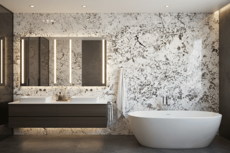 Alaska White Granite on wall