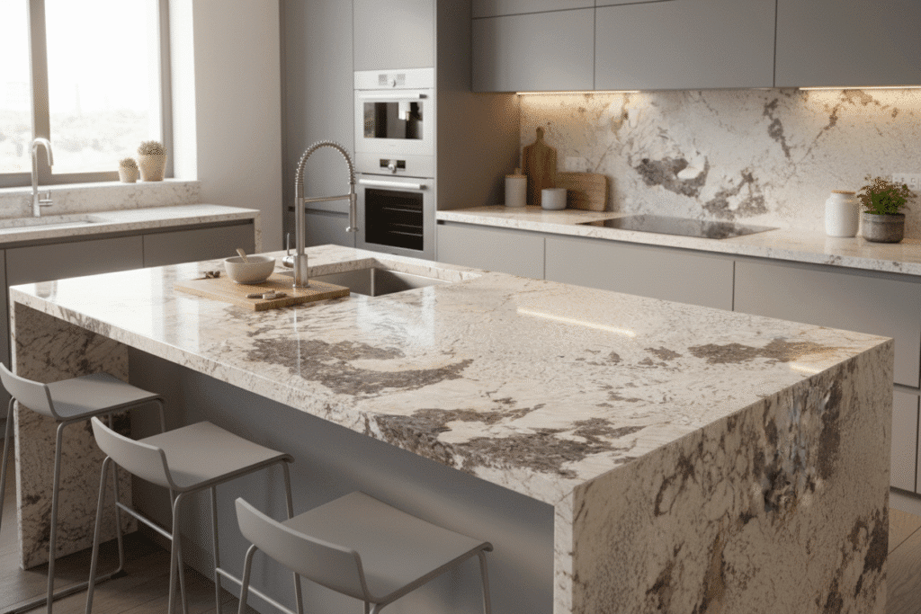 Champagne Granite in kitchen countertop
